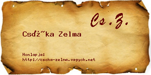 Csóka Zelma névjegykártya